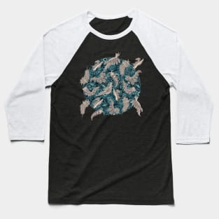 Ernst Haeckel Blue Hued Nudibranch on Cerulean Sea Squirts Baseball T-Shirt